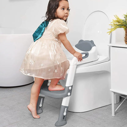 Transform potty training with our Red Potty Training Ladder Seat. Engineered for stability and confidence, this innovative solution ensures a smooth transition for your child. Say goodbye to accidents with this essential tool!" Keywords: potty training, ladder seat, stability, confidence, transition, innovative, child-friendly