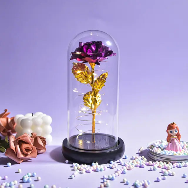 Beauty And The Beast Preserved Roses In Glass