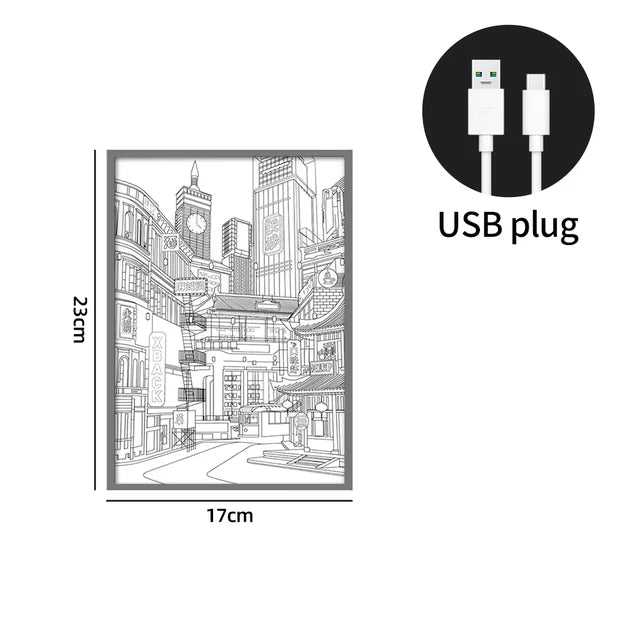 City Night LED Art Lamp